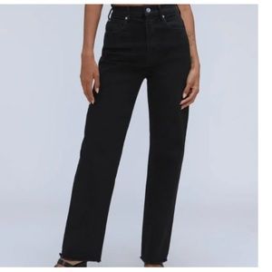 Everlane The Way High Jean Woman’s 26 black straight leg